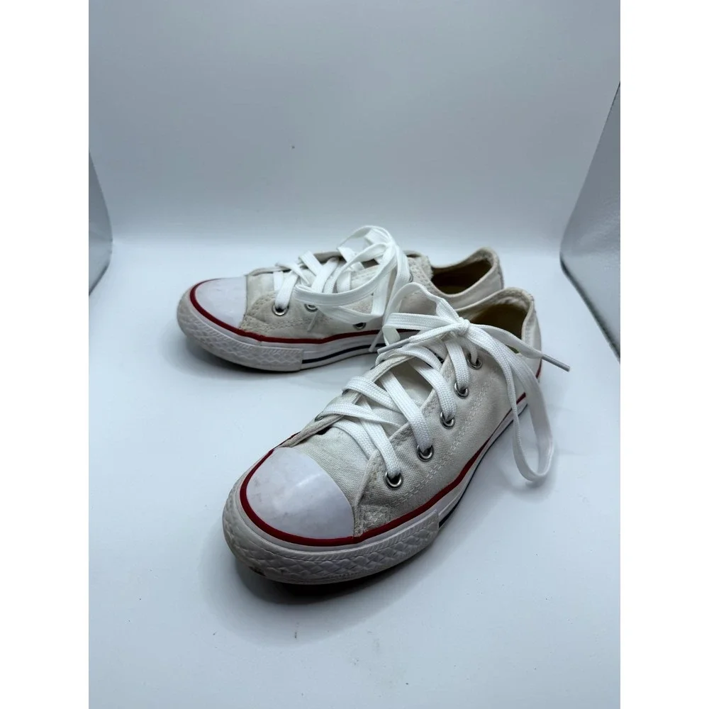 Converse Chuck Taylor All Star Low GS 3J256 Youth‎ 2 Sneaker White Canvas Shoes